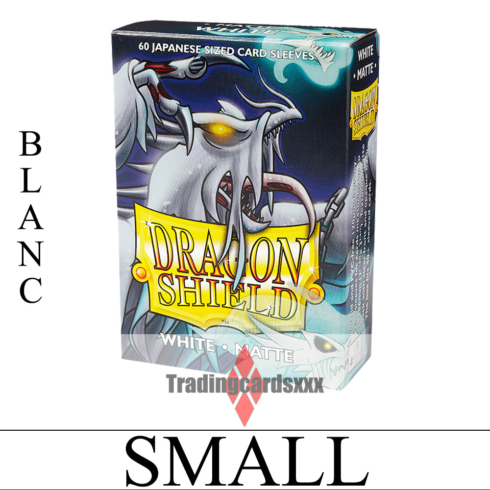 Dragon Shield - 60 Protèges Cartes / Sleeves SMALL Matte : Blanc