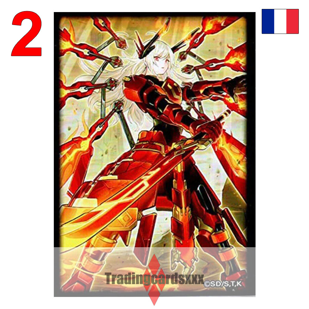 Yu-Gi-Oh! - 70 Protèges Cartes / Sleeves modèle 2 : Assaut de l'Air - As - Kagari