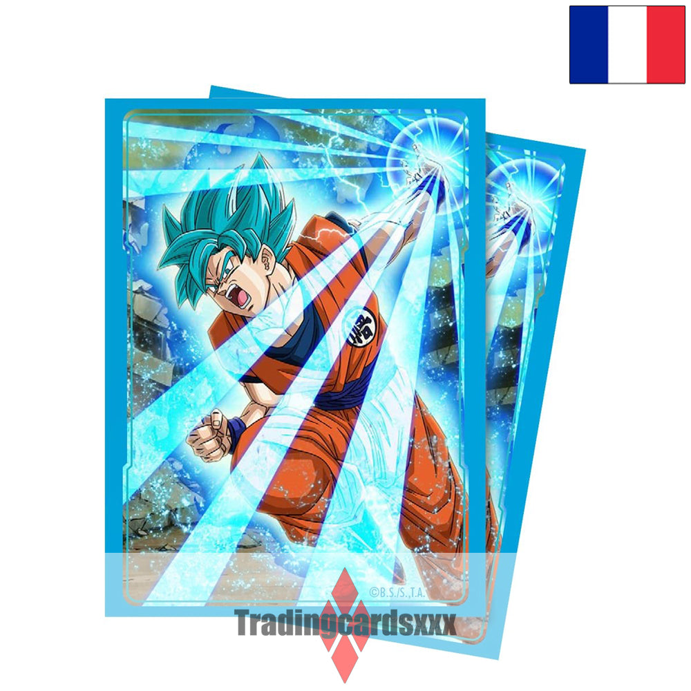 Ultra PRO / Dragon Ball Super - 65 Protèges Cartes STANDARD Deck Protector Sleeves : Goku Blue