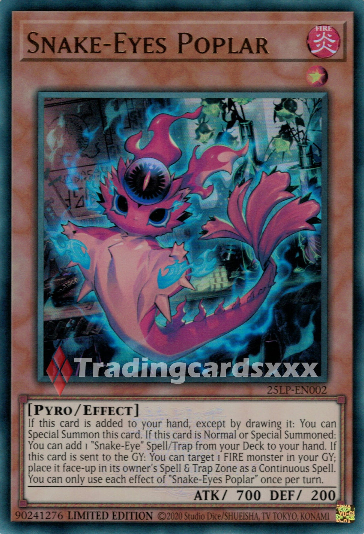 Yu-Gi-Oh! Snake-Eyes Poplar : UR STAMP 25LP-EN002