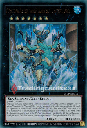 Yu-Gi-Oh! Poseidra Abyss, the Atlantean Dragon Lord : UR STAMP 25LP-EN012