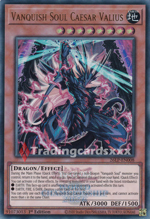 Yu-Gi-Oh! Vanquish Soul Caesar Valius : UR STAMP 26LP-EN008