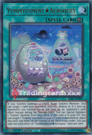 Yu-Gi-Oh! Yummyusment★Acroquey : UR STAMP 26LP-EN007