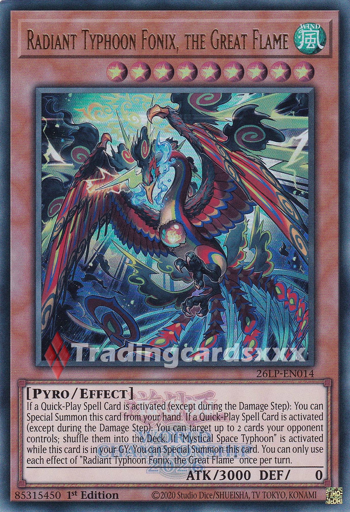 Yu-Gi-Oh! Radiant Typhoon Fonix, the Great Flame : UR STAMP 26LP-EN014