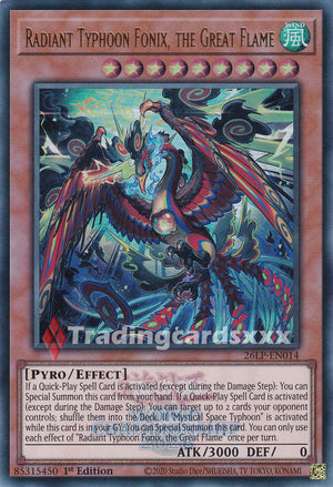 Yu-Gi-Oh! Radiant Typhoon Fonix, the Great Flame : UR STAMP 26LP-EN014
