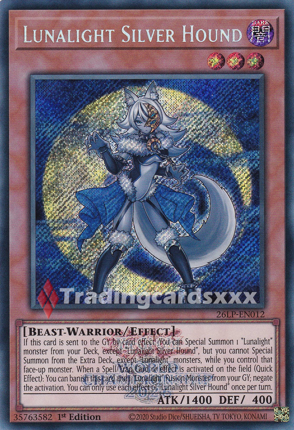 Yu-Gi-Oh! Lunalight Silver Hound : SE STAMP 26LP-EN012