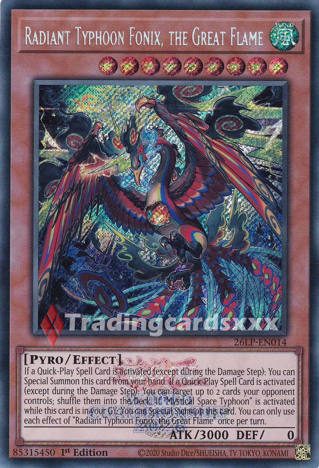 Yu-Gi-Oh! Radiant Typhoon Fonix, the Great Flame : SE STAMP 26LP-EN014