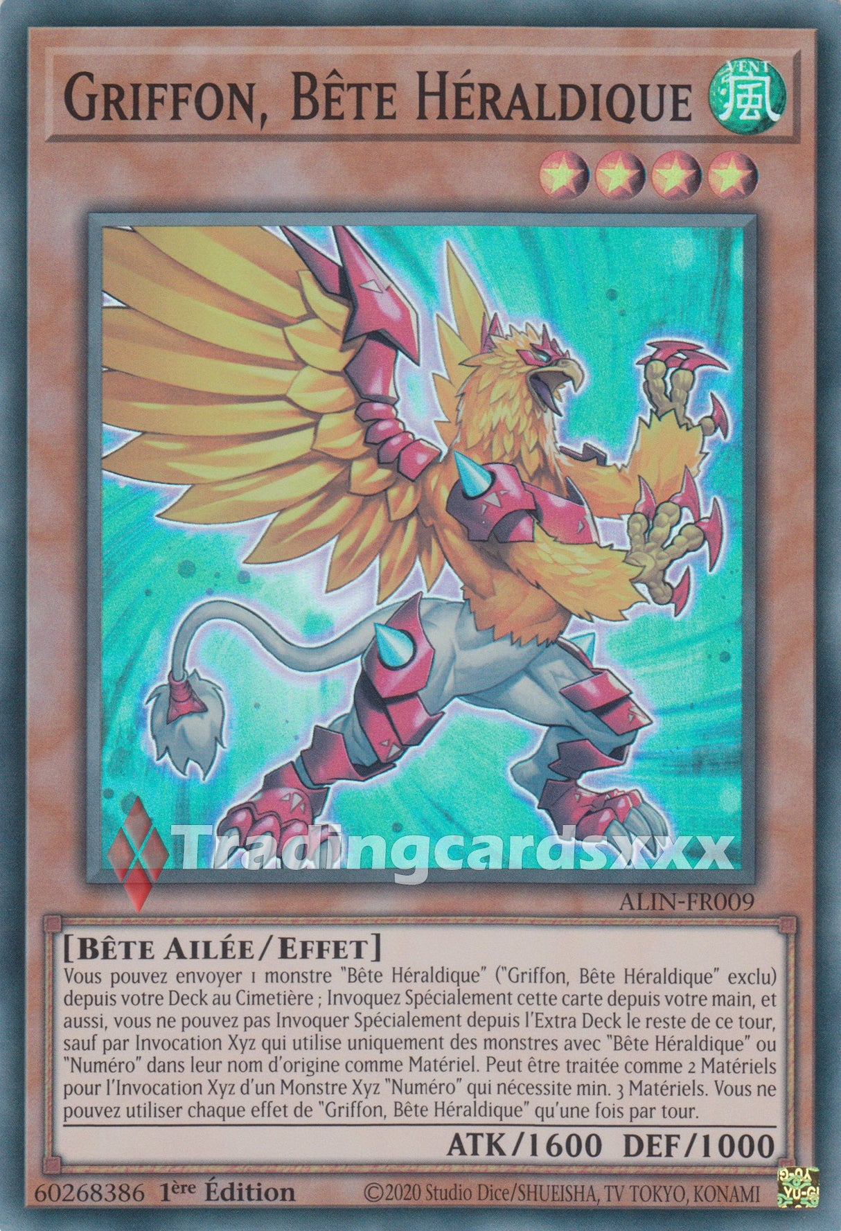 Yu-Gi-Oh! Griffon, Bête Héraldique : SR ALIN-FR009