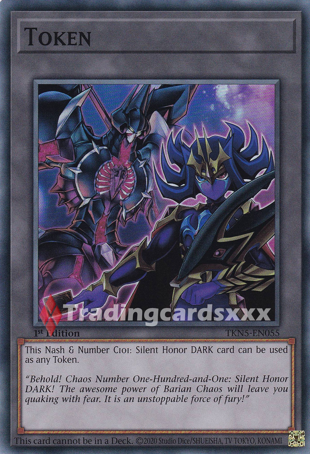 Yu-Gi-Oh! Token "Nash & Number C101: Silent Honor DARK" : SR BETB / TKN5-EN055