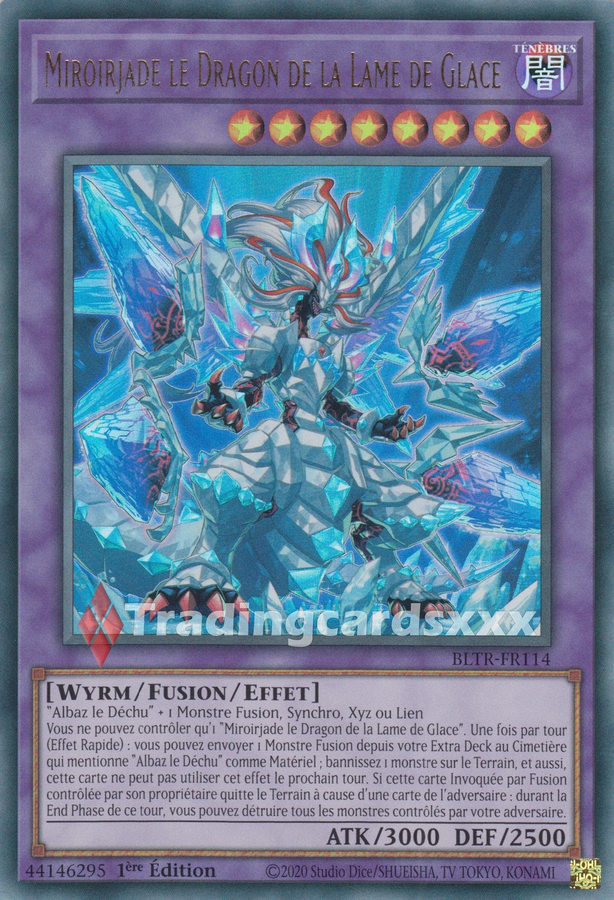 Yu-Gi-Oh! Miroirjade le Dragon de la Lame de Glace : UR BLTR-FR114