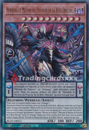 Yu-Gi-Oh! Nervedo le Mécène du Pouvoir de la Bête Obscure : UR BLZD-FR011