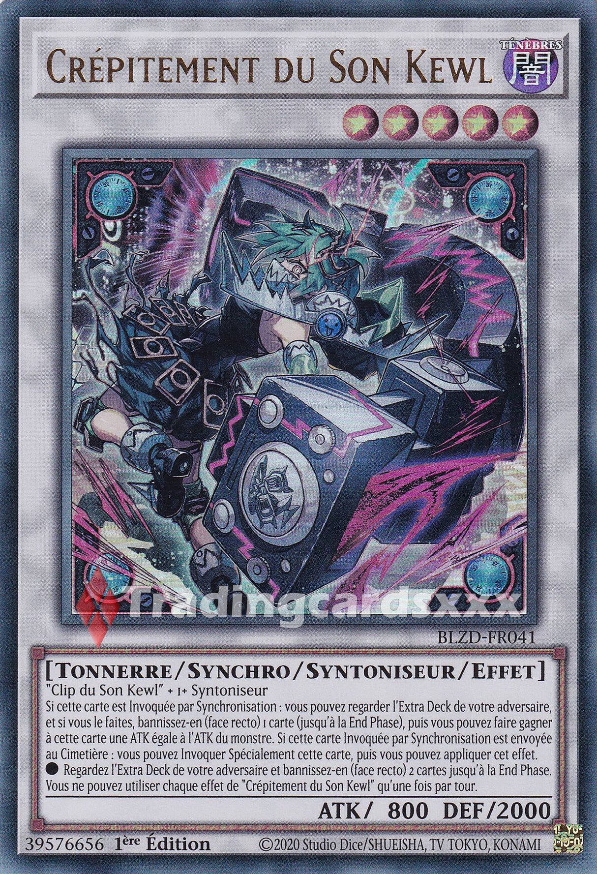 Yu-Gi-Oh! Crépitement du Son Kewl : UR BLZD-FR041