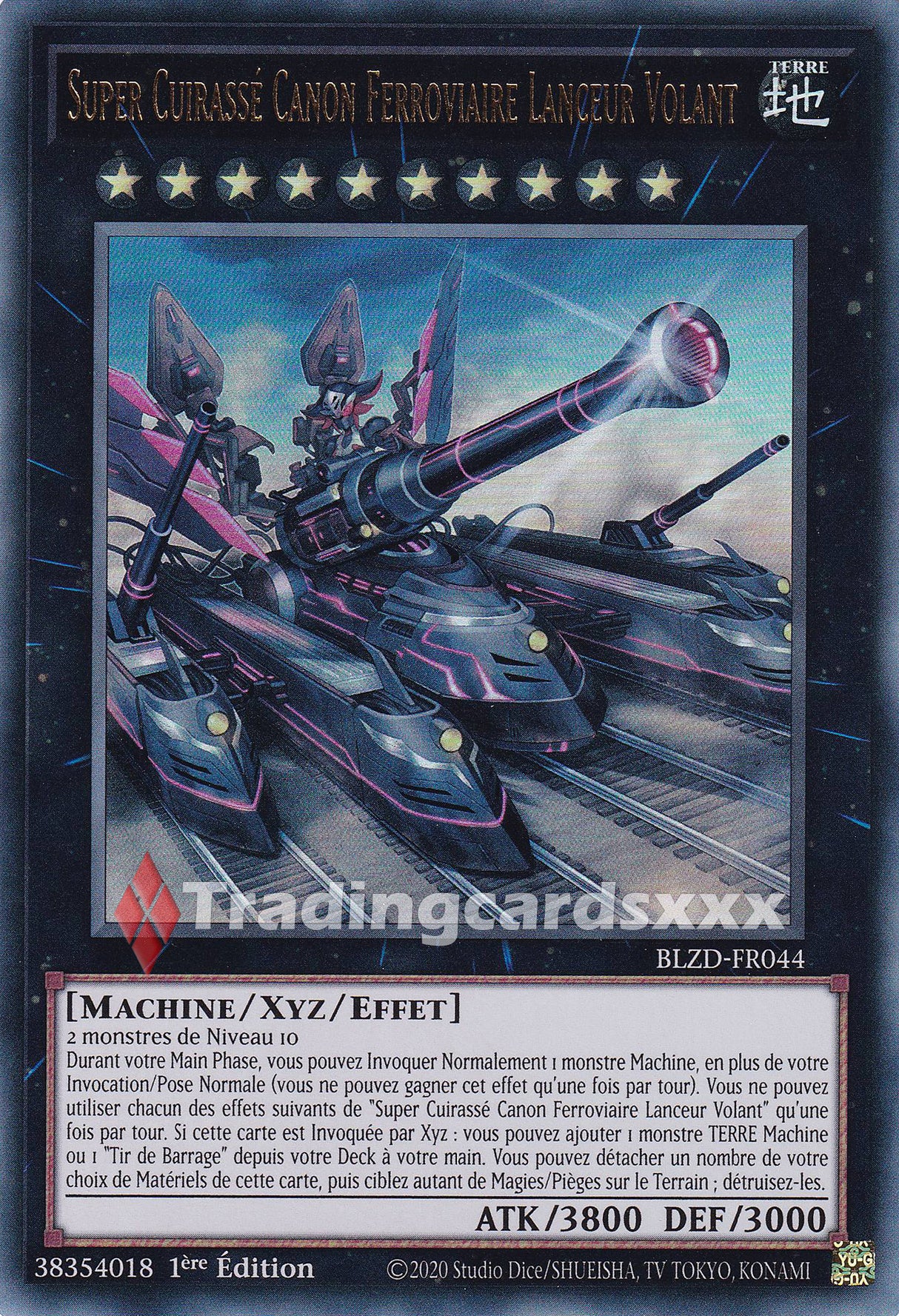 Yu-Gi-Oh! Super Cuirassé Canon Ferroviaire Lanceur Volant : UR BLZD-FR044