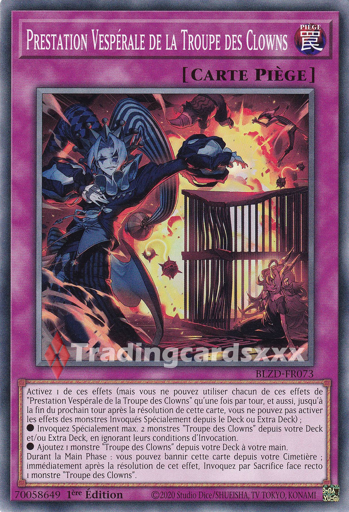 Yu-Gi-Oh! Prestation Vespérale de la Troupe des Clowns : C BLZD-FR073