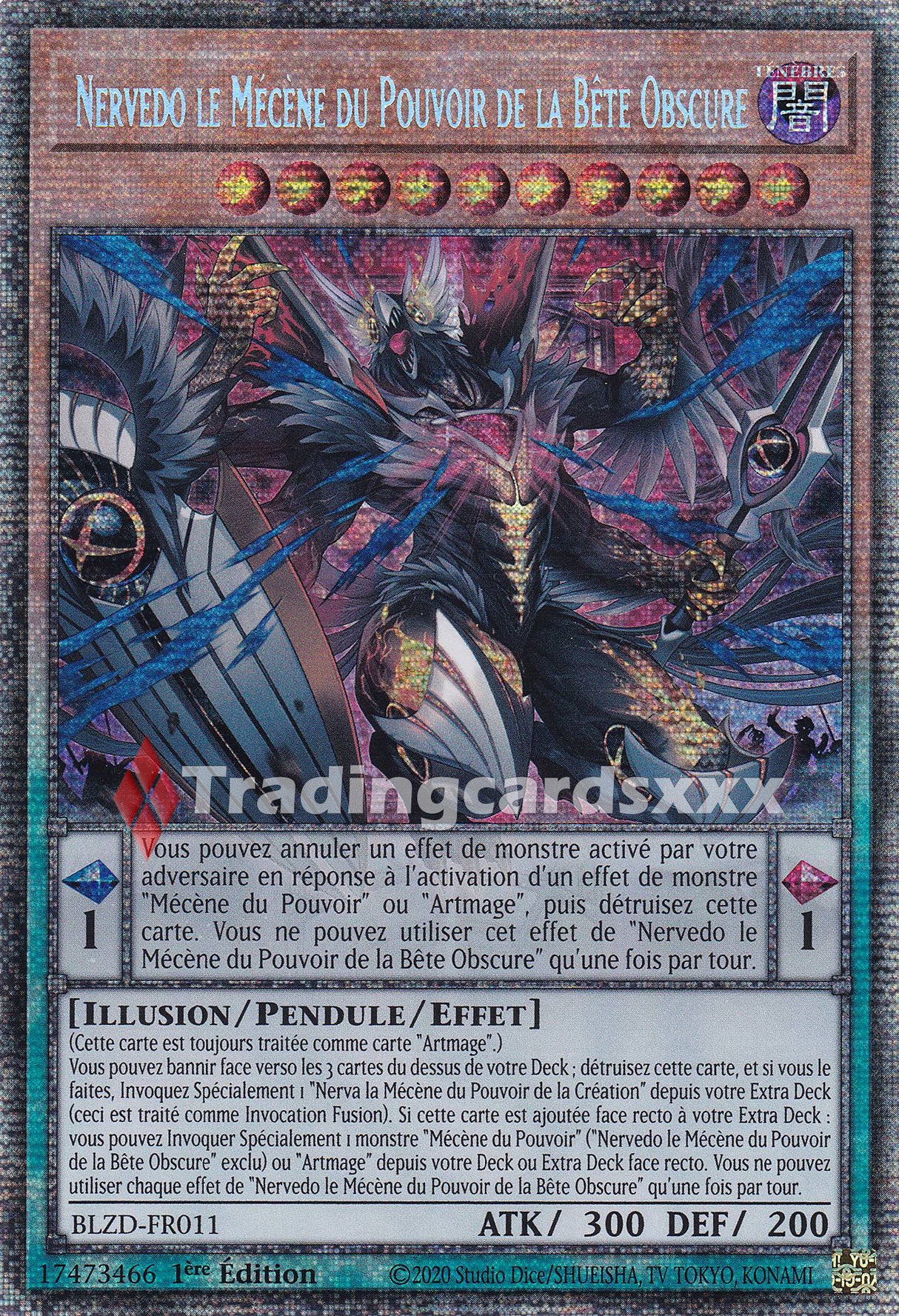 Yu-Gi-Oh! Nervedo le Mécène du Pouvoir de la Bête Obscure : STAR BLZD-FR011