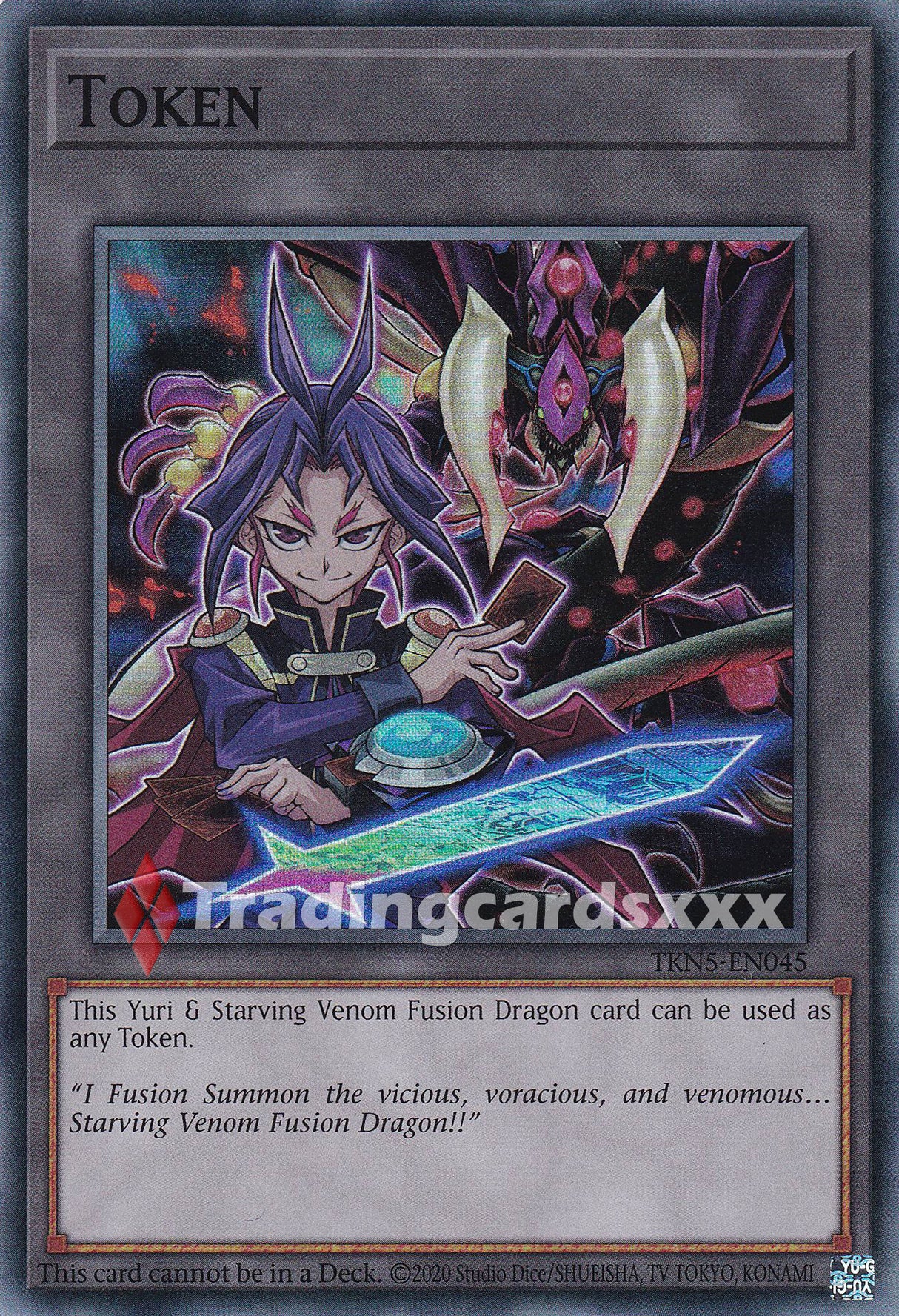 Yu-Gi-Oh! Token "Yuri & Starving Venom Fusion Dragon" : SR BLZD / TKN5-EN045