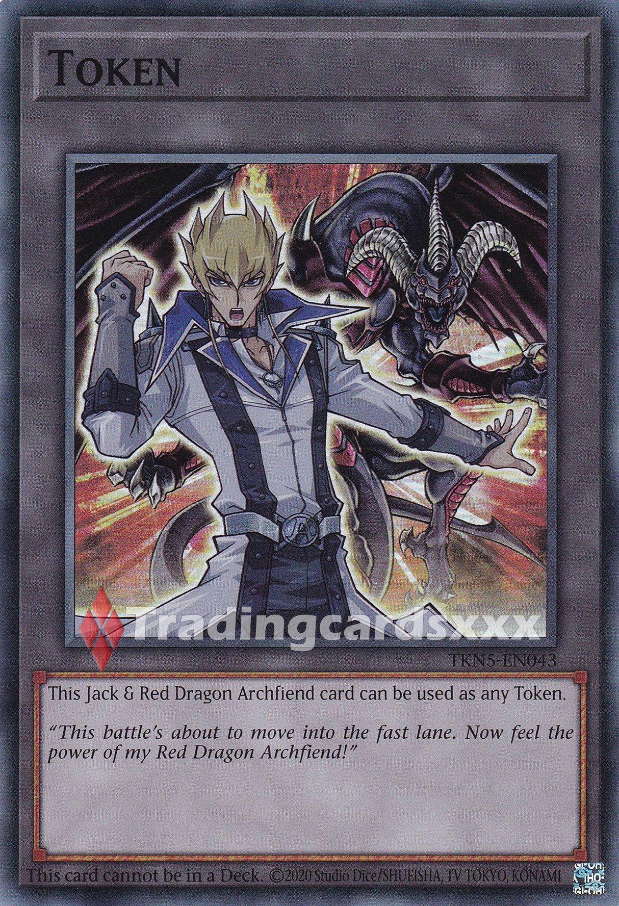 Yu-Gi-Oh! Token "Jack & Red Dragon Archfiend" : SR BLZD / TKN5-EN043