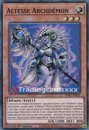 Yu-Gi-Oh! Altesse Archdémon : SR BPRO-FR016