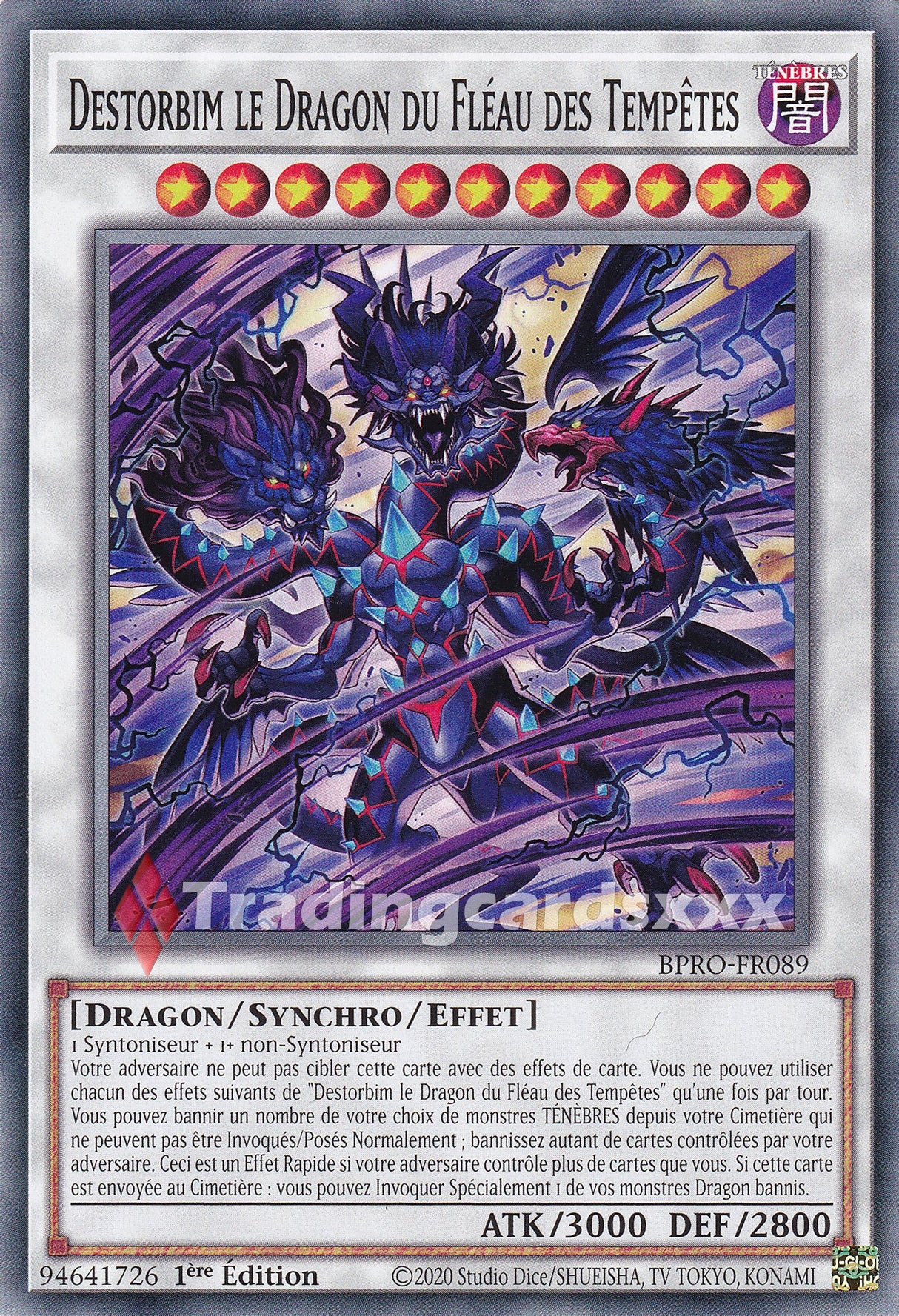 Yu-Gi-Oh! Destorbim le Dragon du Fléau des Tempêtes : C BPRO-FR089