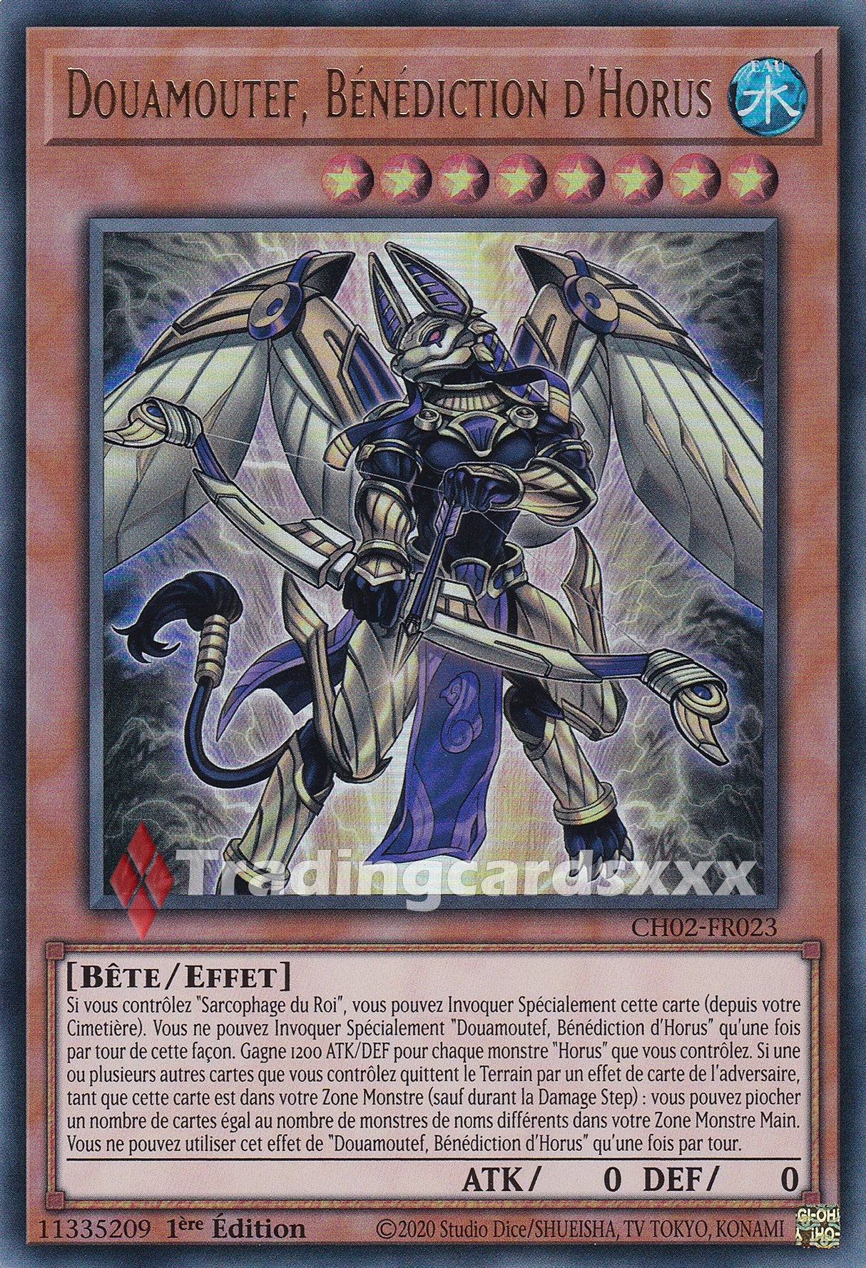 Yu-Gi-Oh! Douamoutef, Bénédiction d'Horus : UR CH02-FR023