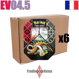 Pokémon - Carton de 6 Pokébox EV04.5 Destinées de Paldea : Fort-Ivoire ex / Roue-de-Fer ex / Dracaufeu ex
