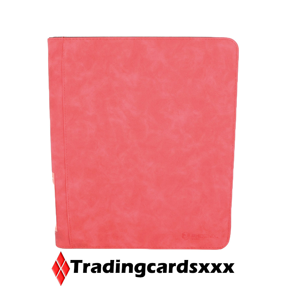 Phoenix Shield - Classeur 9-Pockets Elite Zipper Album 360 Toploader : Rouge