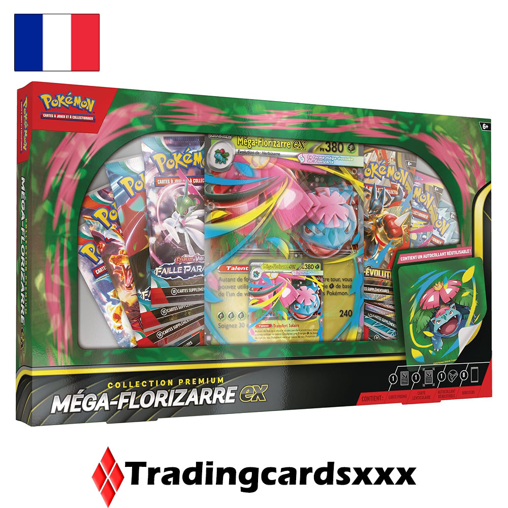 Sobres JCC Pokémon 8 Unidades Pokémon Colección Premium Mega-Florizarre-ex – 1 Carta Promocional Brillante, 1 Carta Lenticular Y 8 Refuerzos Del JCC Pokémon Sobres JCC Pokémon 8 Unidades Pokémon Colección Premium Mega-Florizarre-ex – 1 Carta Promocional Brillante, 1 Carta Lenticular Y 8 Refuerzos Del JCC Pokémon
