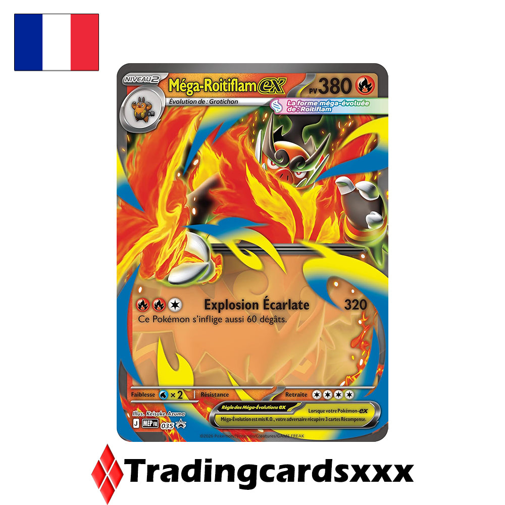 Pokémon - Coffret ME02.5 Héros Transcendants : Méga Roitiflam ex