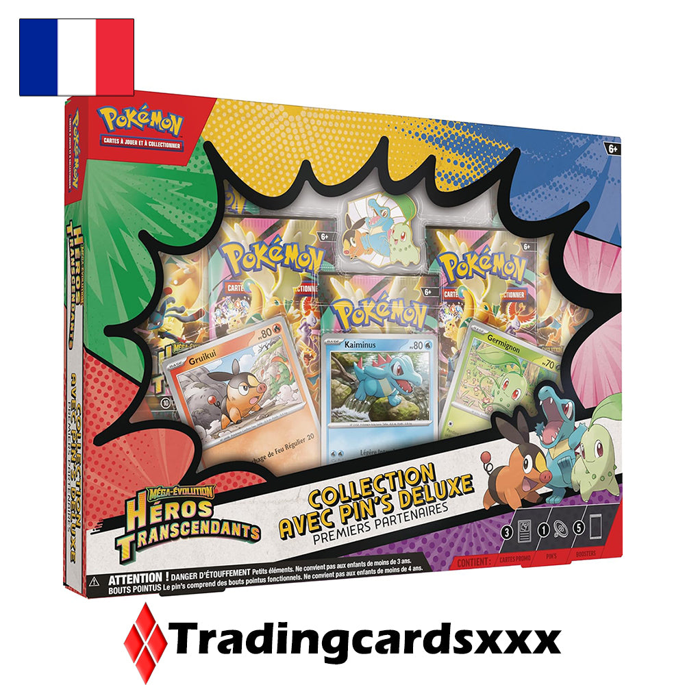 Pokémon - Collection avec Pin's Deluxe ME02.5 Héros Transcendants : Premiers Partenaires
