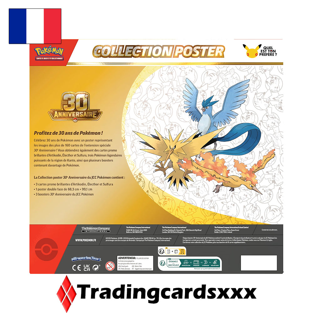 Pokémon - Collection Poster 30e Anniversaire ME05.5 : Artikodin, Electhor et Sulfura
