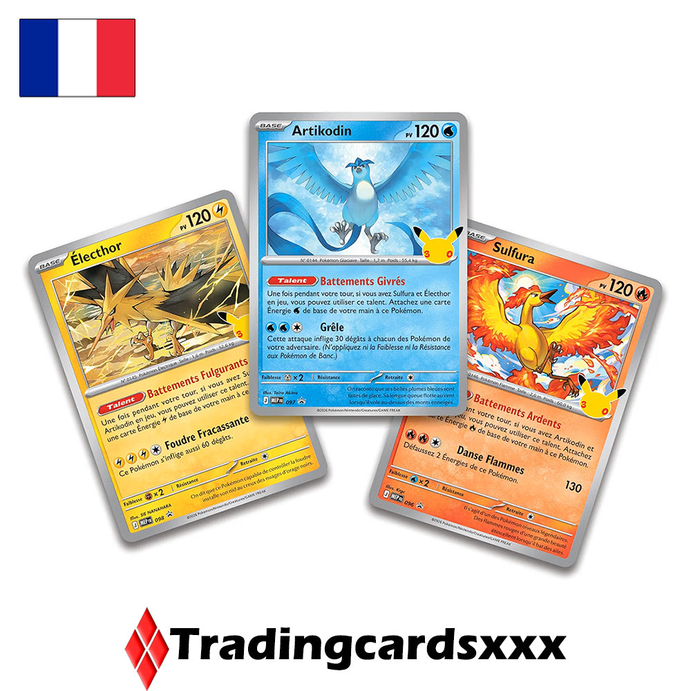 Pokémon - Collection Poster 30e Anniversaire ME05.5 : Artikodin, Electhor et Sulfura