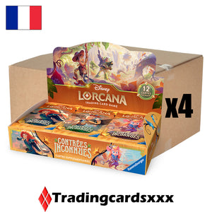 Disney Lorcana TCG - Carton de 4 displays Chapitre 12 : Contrées Inconnues