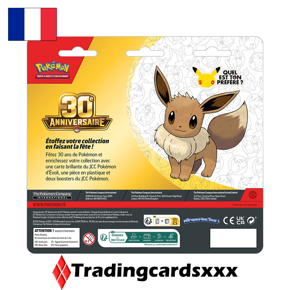 Pokémon - Pack 2 boosters 30e Anniversaire ME05.5 : Évoli