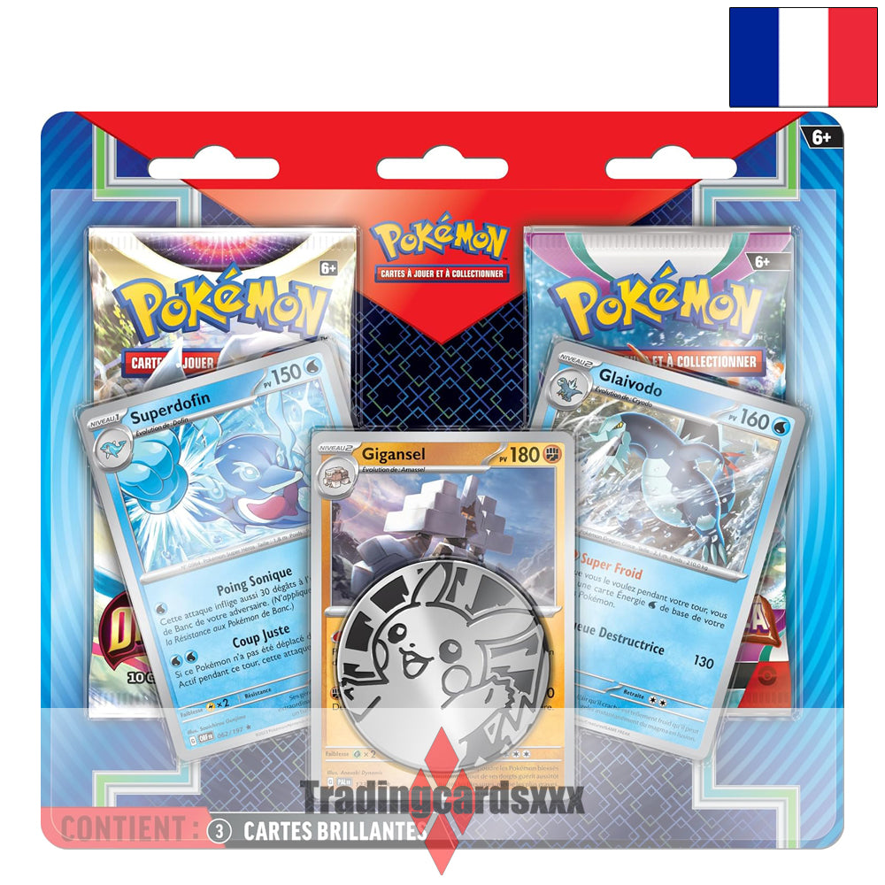 Pokémon - Pack 2 boosters Avril 2024 : Superdofin, Glaivodo et Gigansel