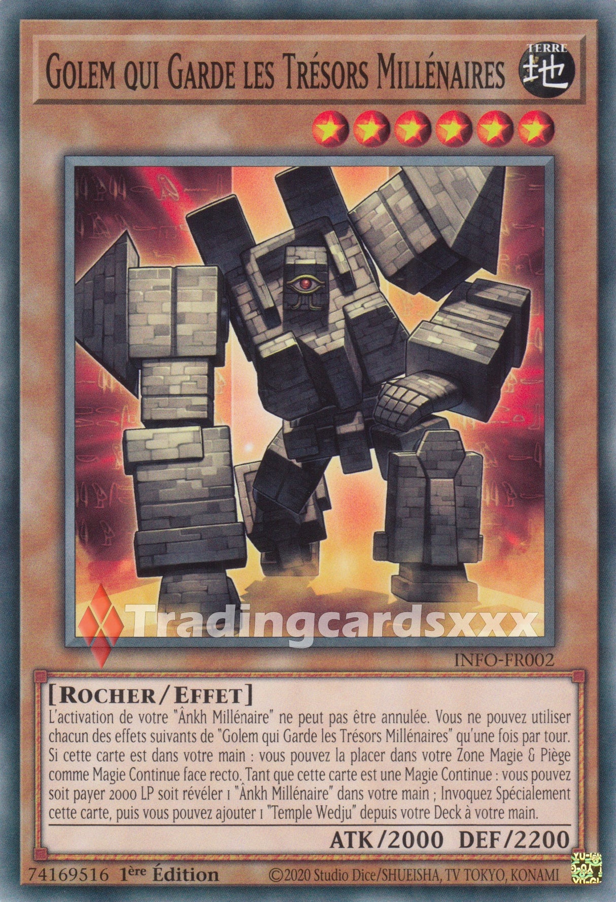 Yu-Gi-Oh! Golem qui Garde les Trésors Millénaires : C INFO-FR002