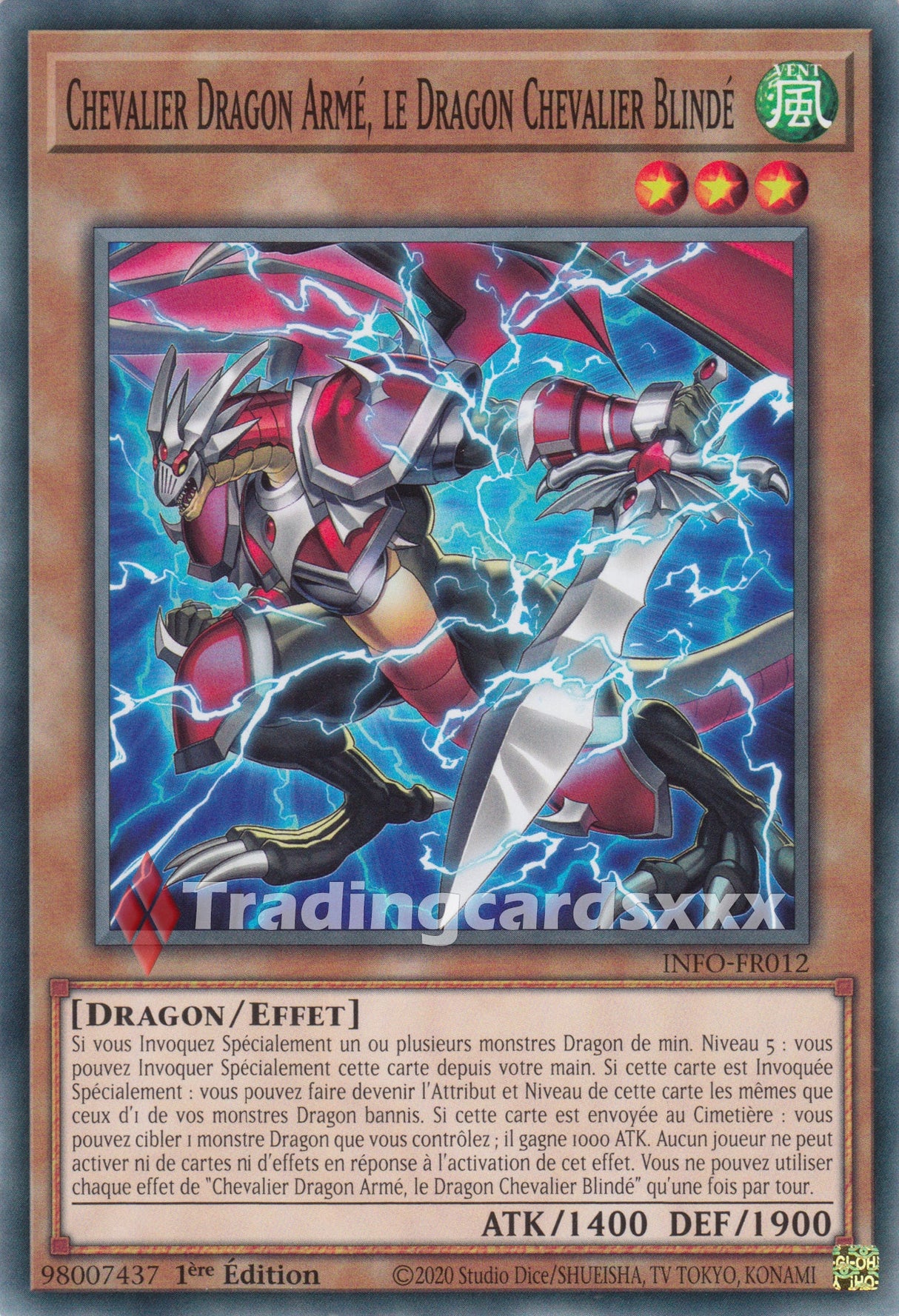 Yu-Gi-Oh! Chevalier Dragon Armé, le Dragon Chevalier Blindé : C INFO-FR012