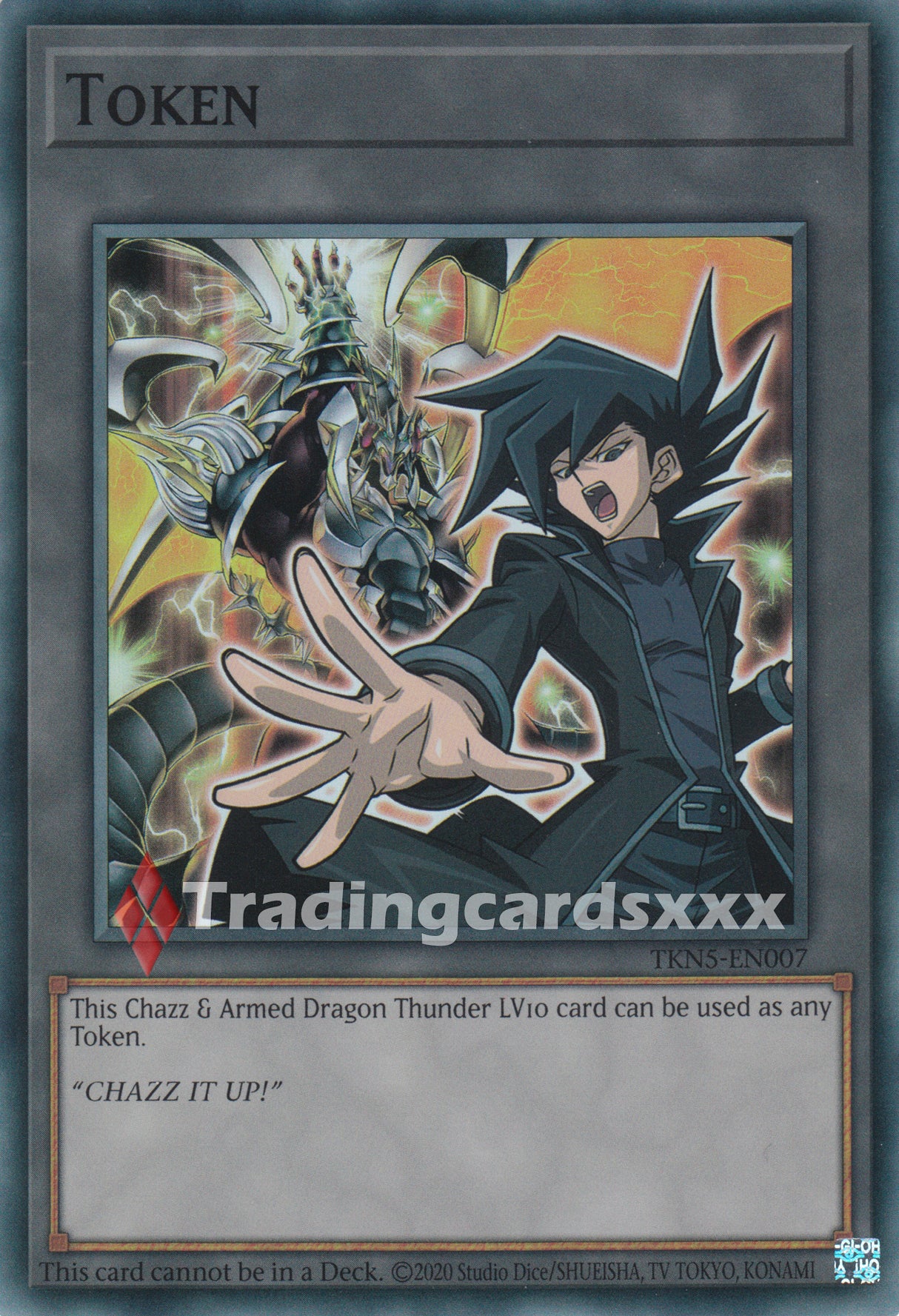 Yu-Gi-Oh! Token "Chazz & Armed Dragon Thunder LV10" : SR INFO / TKN5-EN007