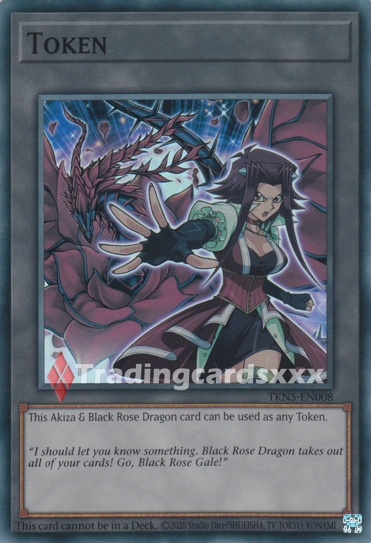 Yu-Gi-Oh! Token "Akiza & Black Rose Dragon" : SR INFO / TKN5-EN008