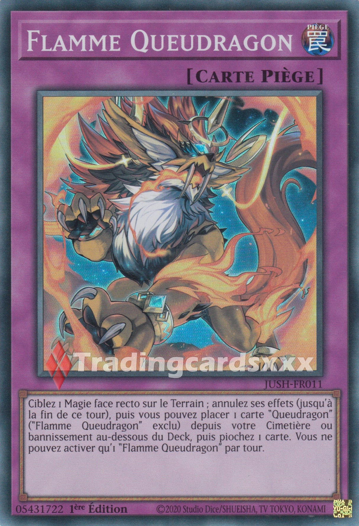 Yu-Gi-Oh! Flamme Queudragon : SR JUSH-FR011