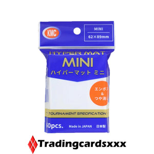 KMC - 60 Sleeves SMALL Hyper Mat MINI : Blanc