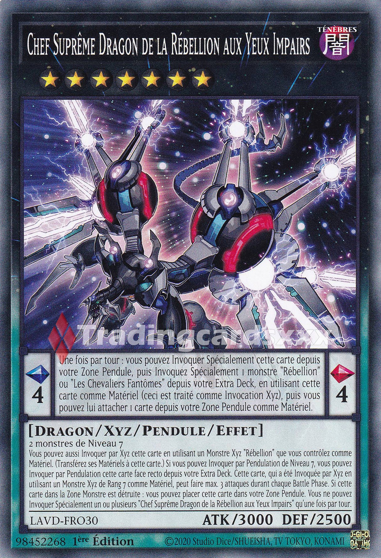 Yu-Gi-Oh! Chef Suprême Dragon de la Rébellion aux Yeux Impairs : C LAVD-FRO30