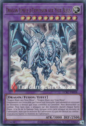 Yu-Gi-Oh! Dragon Jumelé d'Explosion aux Yeux Bleus : UR LCKC-FR058