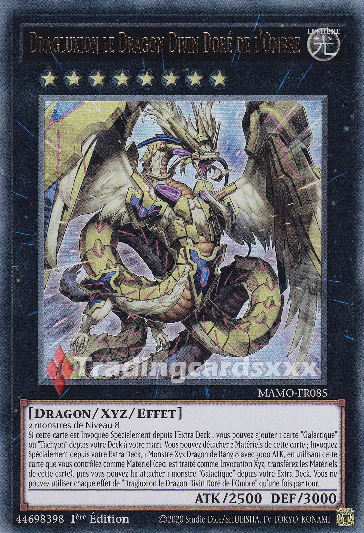 Yu-Gi-Oh! Dragluxion le Dragon Divin Doré de l'Ombre : UR MAMO-FR085