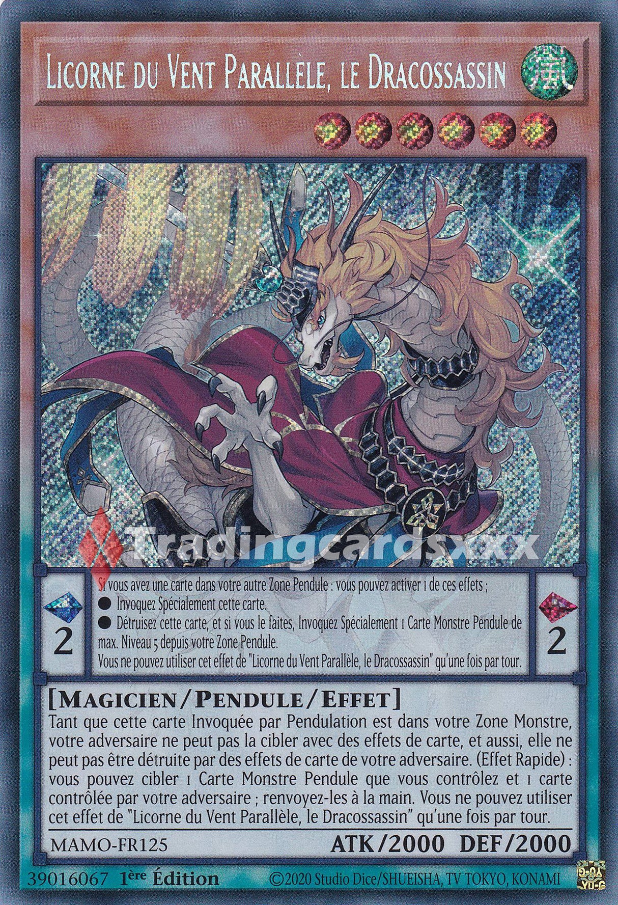 Yu-Gi-Oh! Licorne du Vent Parallèle, le Dracossassin : SE MAMO-FR125