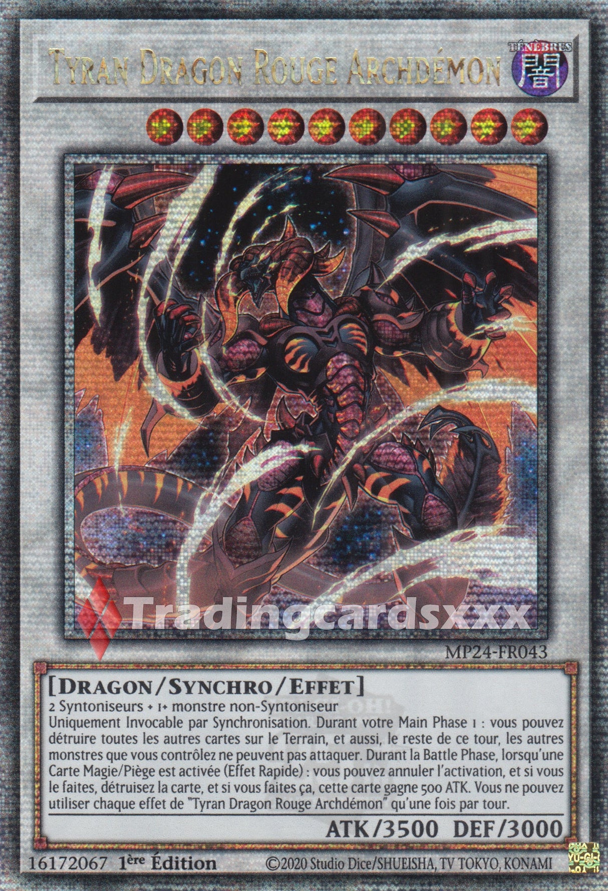 Yu-Gi-Oh! Tyran Dragon Rouge Archdémon : QCSE MP24-FR043