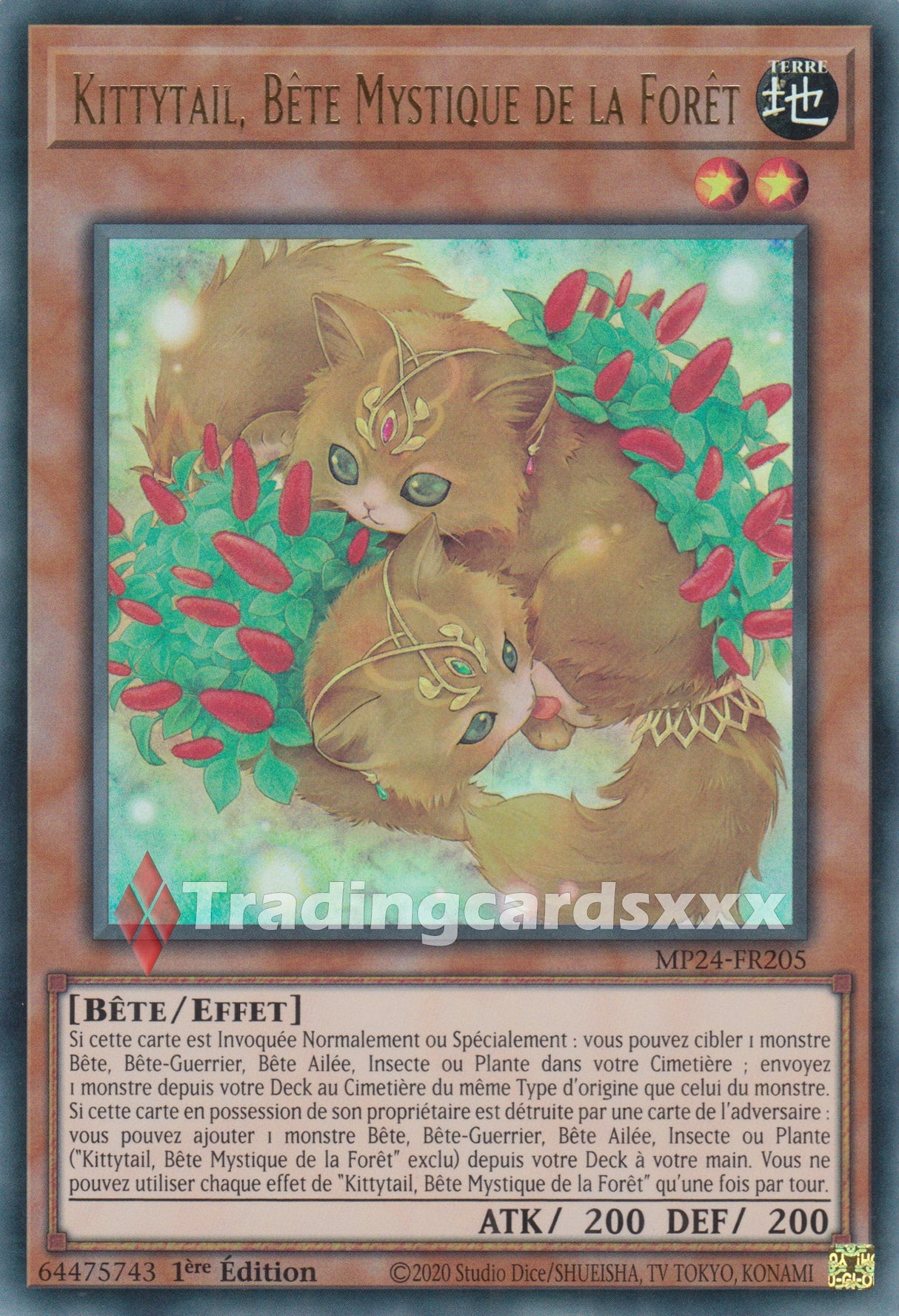 Yu-Gi-Oh! Kittytail, Bête Mystique de la Forêt : UR MP24-FR205