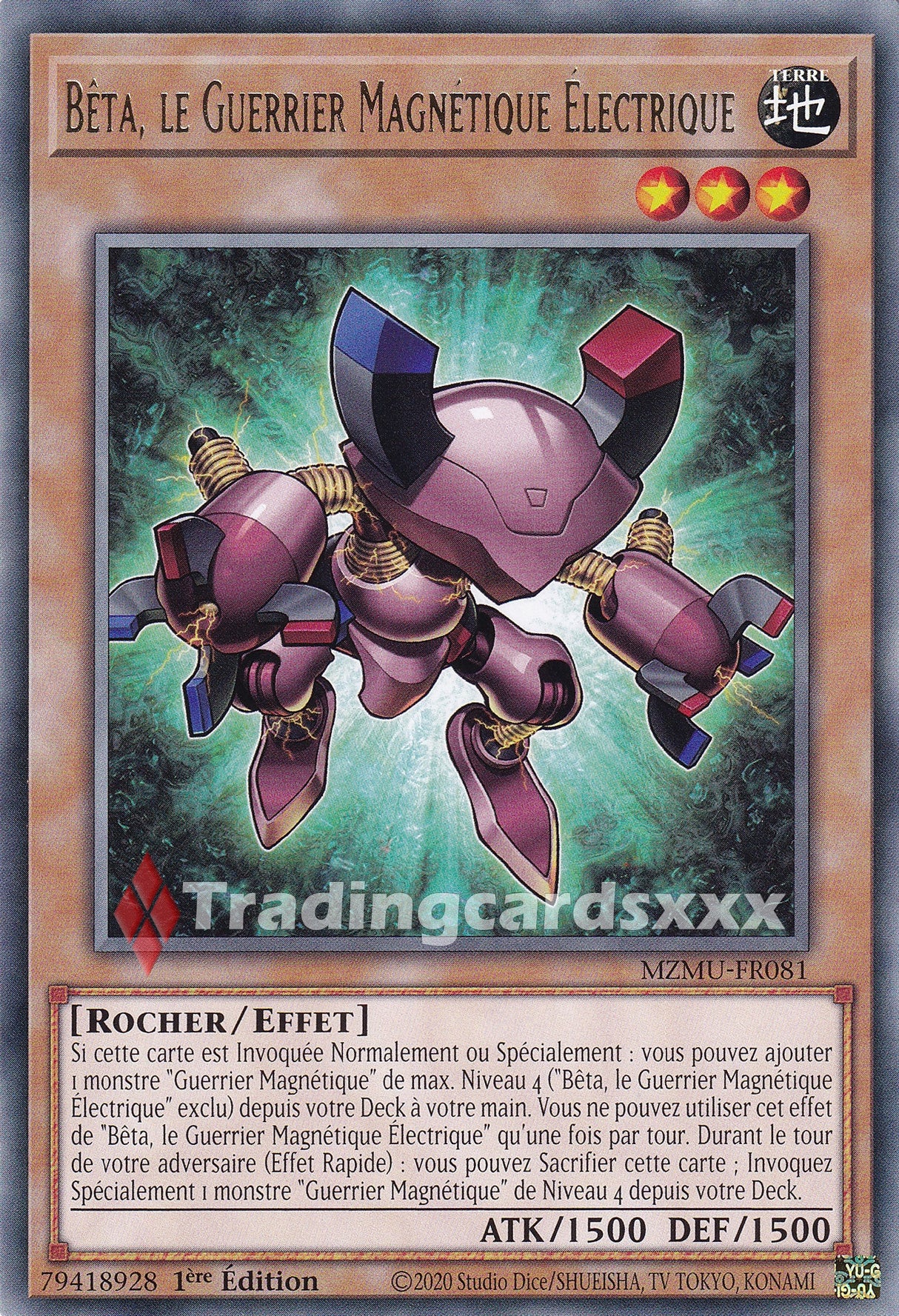 Yu-Gi-Oh! Bêta, le Guerrier Magnétique Électrique : R MZMU-FR081