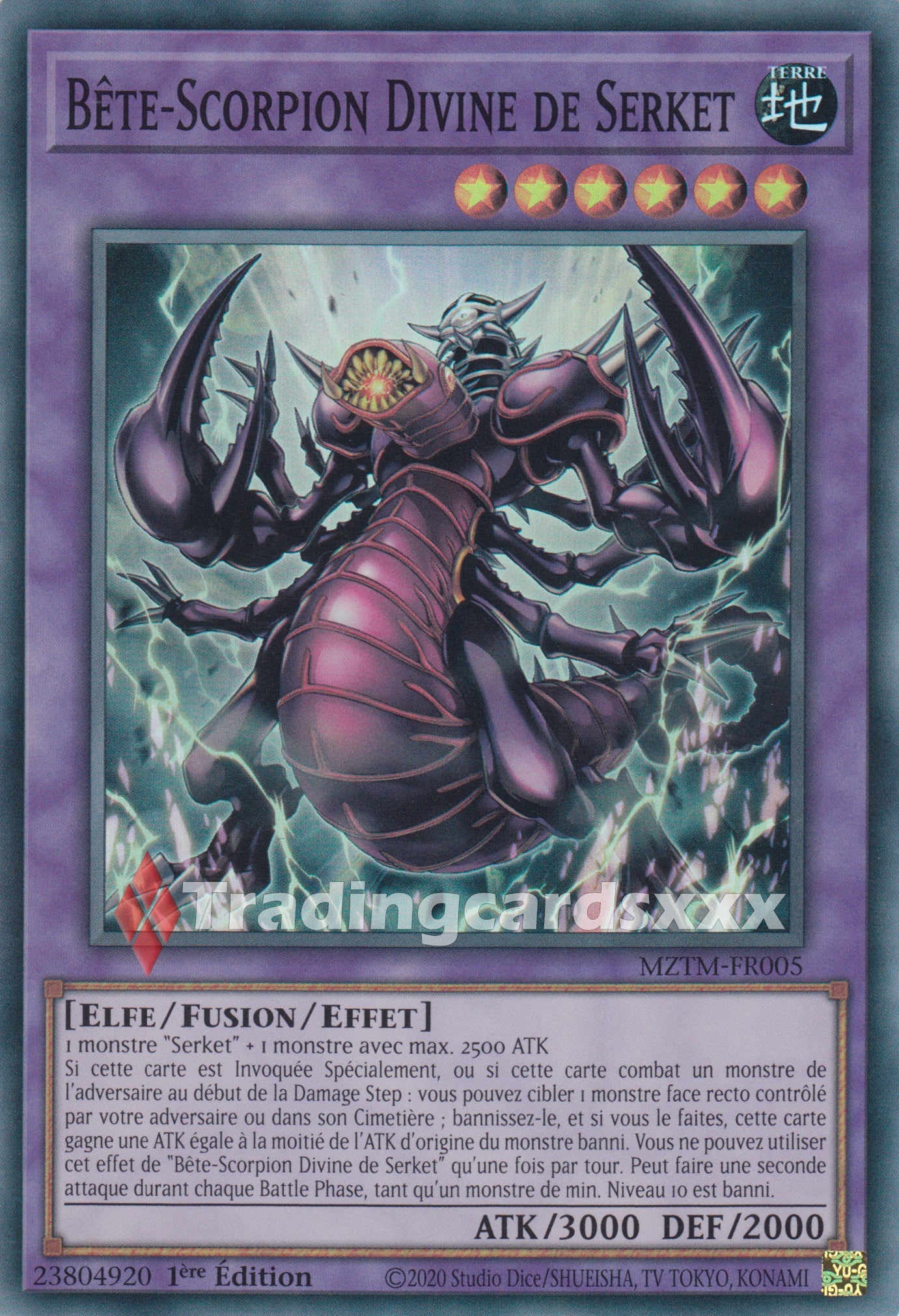 yugioh scorpion card Merciless of Serket * Return 1 Monster Card on your opponents side of the field to the top of its owners Deck Trap of the Poisonous Scorpion