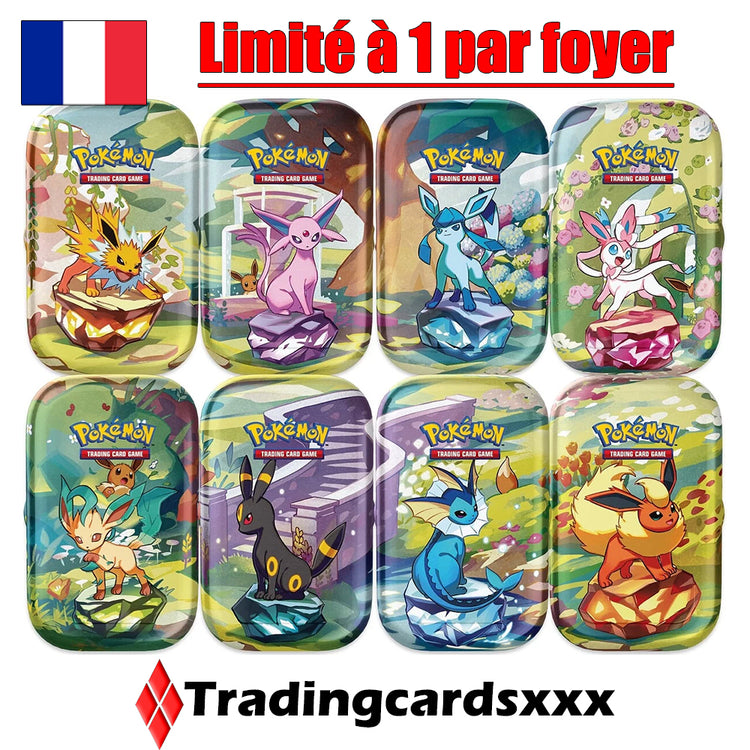 Tri-Pack - 3 Boosters - Collection Autocollant : Nymphali/Givrali/Phyllalli - Ecarlate et Violet - Evolutions Prismatiques [SV8.5][EV08.5] - Pokémon - FR 🇫🇷 (Modèle Aléatoire) - Fantasy Sphere