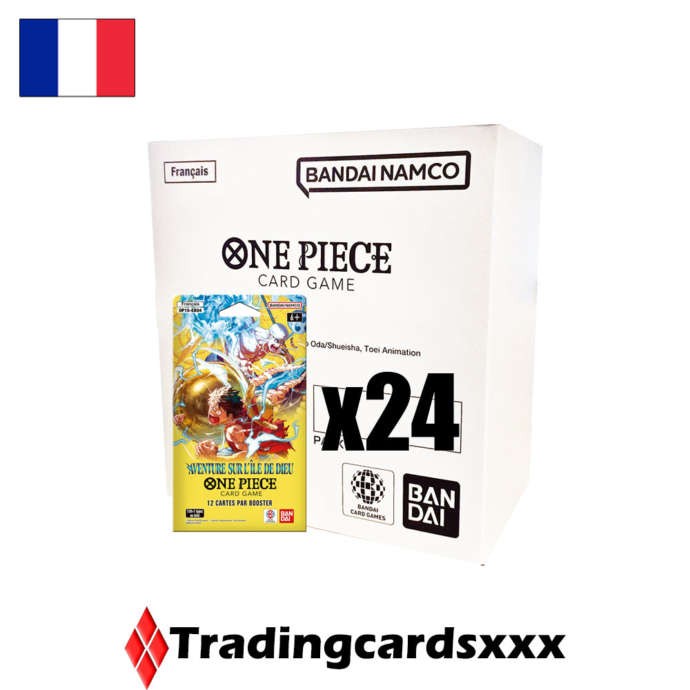 One Piece - Carton de 24 boosters sous blister OP15-EB04 : Aventure sur l’île de Dieu